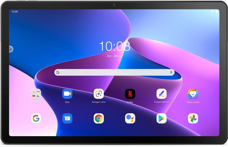 Lenovo Tab M10 Plus (3e gen) (Alleen WLAN, 10.61", 128 GB, Tweekleurig Stormgrijs), Tablet, Grijs