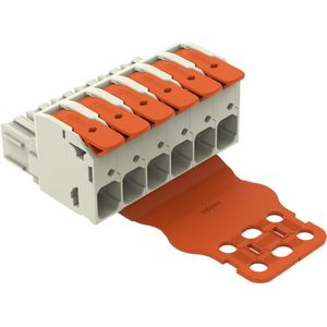 5x Wago 832-1106/344-000 1-draads vrouwelijke connector Hendel Vergrendeling Trekontgrendeling, Elektronica benodigdheden + Behuizing, Grijs