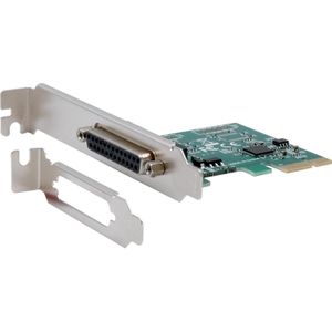 Exsys PCIe kaart 2P Parallel EPP/ECP incl.LowProfileB?gel,ASIX chipset, Controlekaart