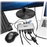 Tripp Lite U442-DOCK1 laptop dock & poortreplicator Bedraad USB 3.2 Gen 1 (3.1 Gen 1) Type-C Zilver