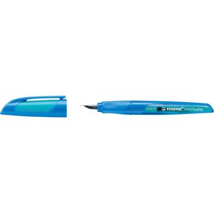 STABILO, zz3_ARCHIV_Pen_to_pen, EASYbuddy A vulpen, rechtshandig, blauwe penpunt breedte: A, leer-schrijfpen met soft-grip zone van (Lichtblauw, 1 x)