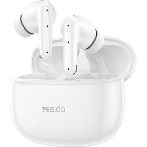 Yesido - TWS28 - Koptelefoon - Wit - Draadloos met ANC en ENC - 12 uur muziek