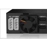 ICY BOX CY BOX IB-2242SSK Back Plane für 4x 2,5 SATA/SAS Festplatten/SSDs in 1x 5,25 S Bevestigingsframe voor 2,5 inch