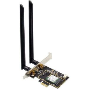 MicroConnect MC-PCIE-INT7260DUAL Netwerkkaart Bluetooth 3000 Mbit/s (PCIe 2.0), Netwerkkaarten, Zwart