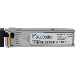BlueOptics BO15C4931640DIN Bidi SFP Transceiver 1000BASE-BX-D 40KM industrial, Zendontvangers, Zilver