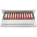Digitus DN-91612S-EA-G 12 poorten Netwerkpatchpaneel 254 mm (10) CAT 6A 1 HE Ingericht