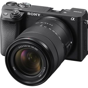 Sony Alpha 6400 Kit (18 - 135 mm, 24.20 Mpx, APS-C / DX), Camera, Zwart