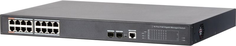 Dahua Technology PoE DH-PFS4218-16GT-240 netwerk-switch Managed Gigabit Ethernet (10/100/1000) Power over Ethernet (PoE) Zwart