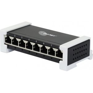 Allnet Shelly &bull DIN rail &bull "Pro verdeelschakelaar 7" &bull 7x Pro aansluitingen &bull 1x LAN (7 Havens), Netwerkschakelaar