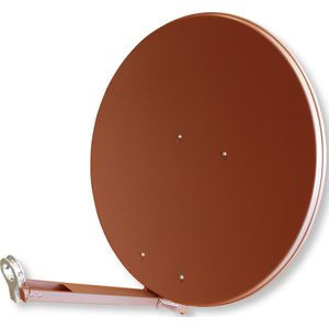 Televes Aluminium reflector Classic Line 85x90cm baksteenrood S860CL-Z (Parabolische antenne, 39.30 dB, VHF / MW / LW, DAB/DAB+), SAT Spiegels + SAT Antennes, Rood