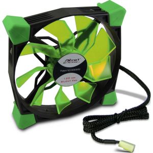 Intertech 90 cbm/h 3Pin (120 mm, 1 x), PC ventilator, Groen