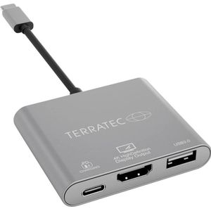 Terratec Verbind C3 (USB C), Docking station + USB-hub, Zilver