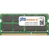 PHS-memory 8GB RAM geheugen voor MSI GP60 2QFi781BFD Leopard Pro DDR3 SO DIMM 1600MHz PC3L-12800S (MSI Leopard Pro GP60 2QF-i781BFD, 1 x 8GB), RAM Modelspecifiek