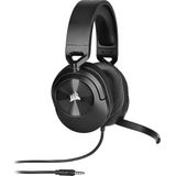 Corsair HS55 SURROUND Gamingheadset (Kunstlederen oorschelpen van traagschuim, Dolby Audio 7.1 surround sound op PC en Mac, Omnidirectionele microfoon, Multi-platform compatibiliteit) Zwart