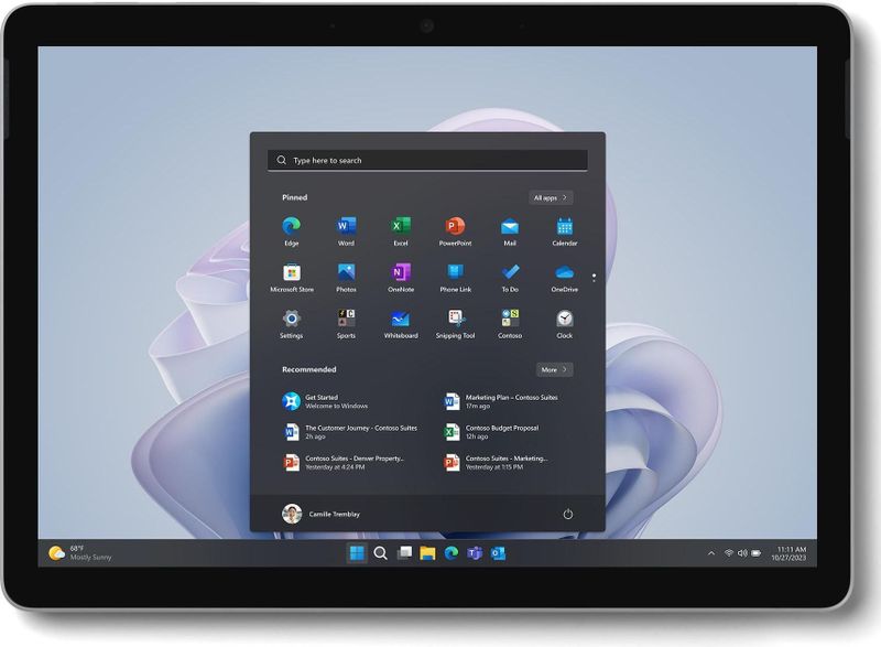 Microsoft - Surface Go 4 - Notebook - Zilver - 10.5" - Intel N200 - 8 GB - 64 GB