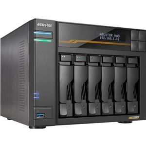Asustor Lockerstor 6 Gen3 AS6806T (0 TB), Netwerkopslag, Zwart