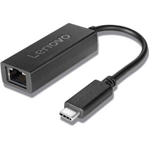 Lenovo Kabel BO USB C naar Ethernet, Netwerkadapter, Zwart