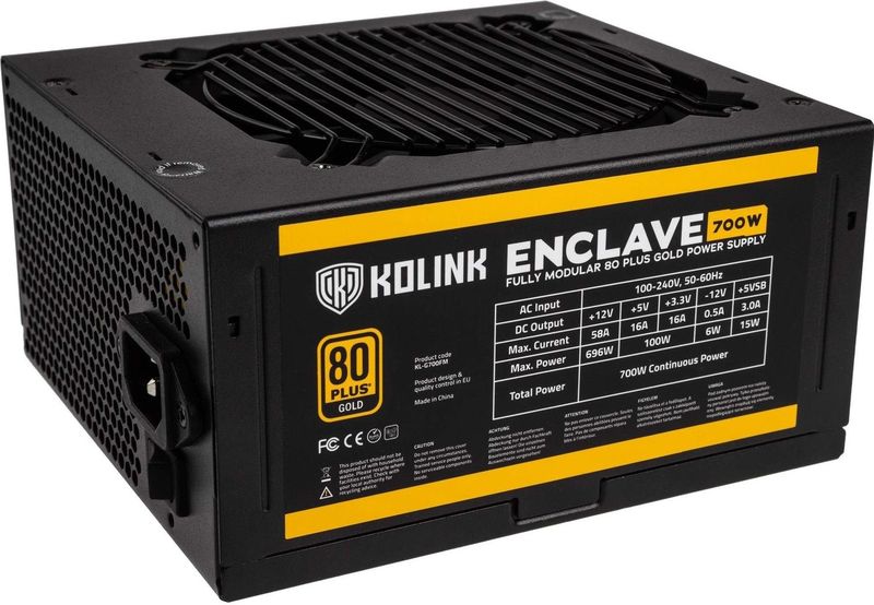 Power supply Kolink Enclave 700 W 6 W 80 Plus Gold Modular Black