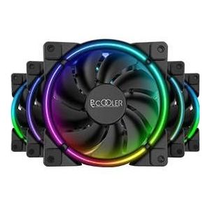 Pccooler CORONA FRGB 5in1 pak (120 mm, 5 x), PC ventilator, Zwart