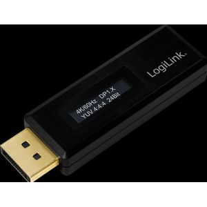 LogiLink - DisplayPort Tester - Zwart - EDID-informatie, HDMI 1.4/2.0, HDCP 1.4/2.0, 4K bij 60Hz