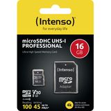 Intenso - 3433470 - Micro SDHC - Black - 16GB - UHS Class 10
