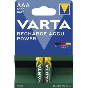 Varta Accu Power opladen (2 Pcs., AAA, 1000 mAh), Batterijen