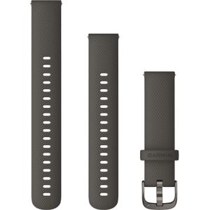 Garmin Snel verwisselbare polsband (18 mm, Silicone), Horlogebandjes, Grijs