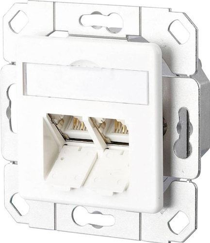 Metz Connect - 1307381102-I - Netwerkdoos - Zuiver Wit - CAT 6 - 2 Poorten