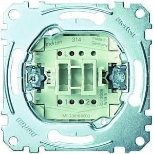 Merten Uitschakelen/omschakelen inschakelen., Knoppen + Schakelaars, Zilver