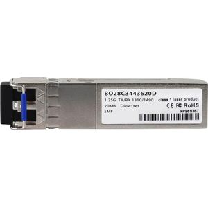 BlueOptics Cisco GLC-2BX-U compatibel cSFP BO28C3443620D, Zendontvangers, Zilver