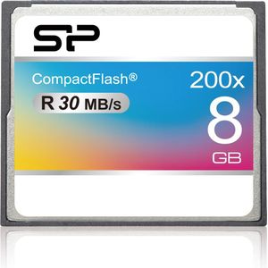 Silicon Power SP008GBCFC200V10 Geheugenkaart Compact Flash (CF, 8 GB), Geheugenkaart, Grijs