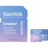 SanDisk - Creator microSDXC-kaart - 128 GB - UHS-I U3 - v30