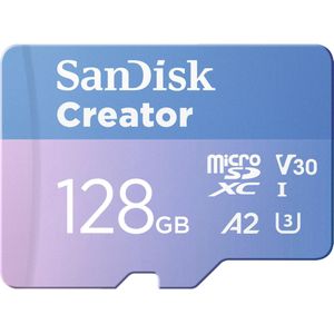 SanDisk - Creator microSDXC-kaart - 128 GB - UHS-I U3 - v30
