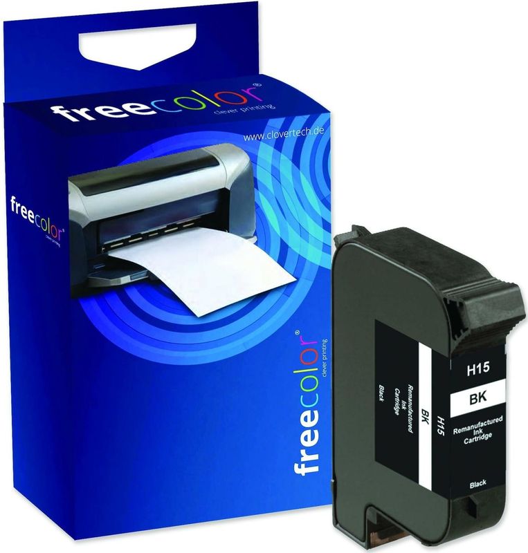 Freecolor - HP 15 - Compatibele Inktcartridges - Gerecycled - Kleur: Multicolor