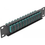 Delock - 10 Inch - Glasvezel Patch Panel - Aqua - 12 Poorten SC Duplex