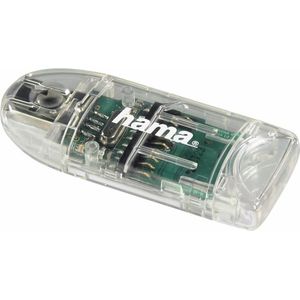 Hama Kaartlezer-schrijver 8in1 (USB 2.0), Geheugenkaartlezer, Transparant