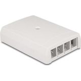 Delock - Behuizing - Geschikt voor 4 Keystone-modules - Dual Design - Wit