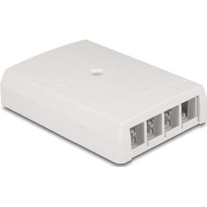 Delock - Behuizing - Geschikt voor 4 Keystone-modules - Dual Design - Wit