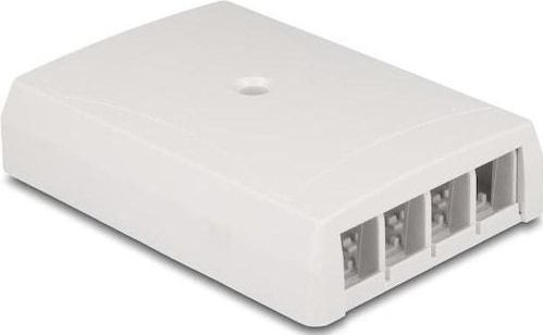 Delock - Behuizing - Geschikt voor 4 Keystone-modules - Dual Design - Wit