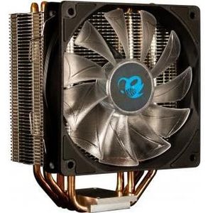 CoolBox Cycloon II LED Blauw (156 mm), Processorkoeler, Zwart