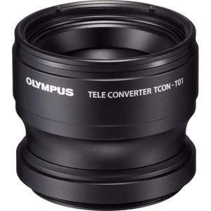 Olympus TCON-T01 teleconverter naar TG-1 (Teleconverter, Universeel), Lensomvormers, Zwart