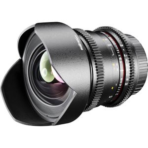 Walimex pro pro 14/3.1 Video DSLR Canon EF (Canon EF, APS-C / DX, Volledig formaat, Micro Vier Derde), Objectief, Zwart