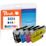 Peach - Inktcartridge LC-424 MultiPack - Geel - Magenta - Cyan - Zwart