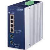 Planet - IGS-1000-4UP2X - Netwerkschakelaar - 4 Havens