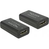 Delock HDMI Repeater, 4K tot 30m (HDMI, 4.70 cm), Data + Video Adapter, Zwart