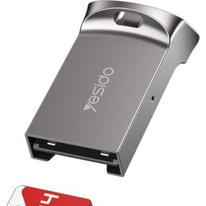 Yesido - Card Reader (GS20) - USB to TF Card, Aluminium Alloy, 480Mbps - Grey (USB), Geheugenkaartlezer, Grijs