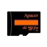 Apacer microSDXC UHS-I U3 V30 Klasse 10 (64 GB, microSDXC, U3, UHS-I), Geheugenkaart, Zwart