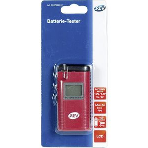 REV LCD-batterijtester 1,2V-9V, Accutoebehoren, Rood