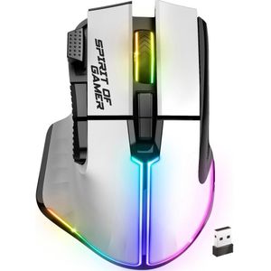 Spirit Of Gamer Pro M5 Artic Wireless (Draadloze, Bedraad), Muis, Wit