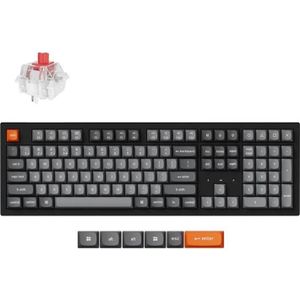 Keychron K10 Max Swappable RGB Backlight Red Switch ISO Layout Italian - Black (ABS Caps) (IT), Toetsenbord, Zwart